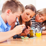 Children doing a science experiment