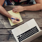 Student studying for an MBA