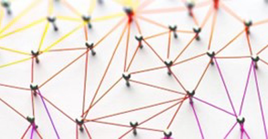 Image of pins connected by string