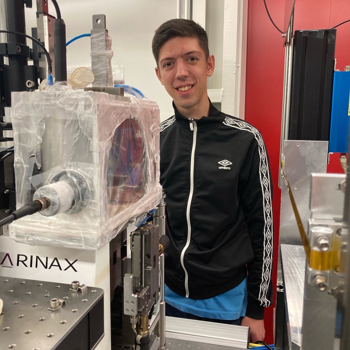 Image of Fletcher Tomkins and Professor Arwen Pearson