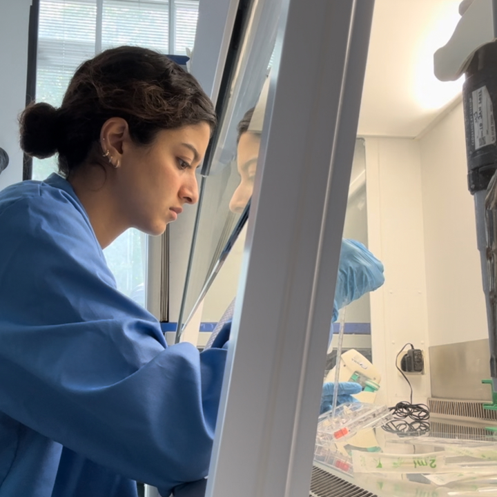 Image of Haya Alzoghaibi and Dr Claudio Raimondi