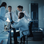 Early career scientists in the lab