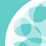 Logo in light blue