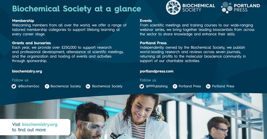 Biochemical Society at a glance slide