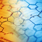 Colourful image of a molecular structure