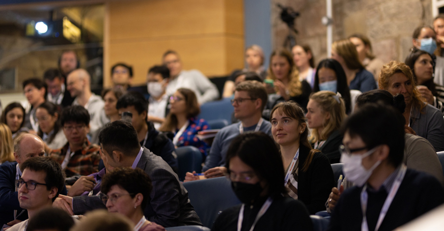 Delegates in a lecture theatre at a Biochemical Society event